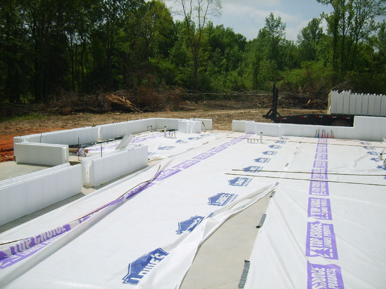 First course ICF wall construction