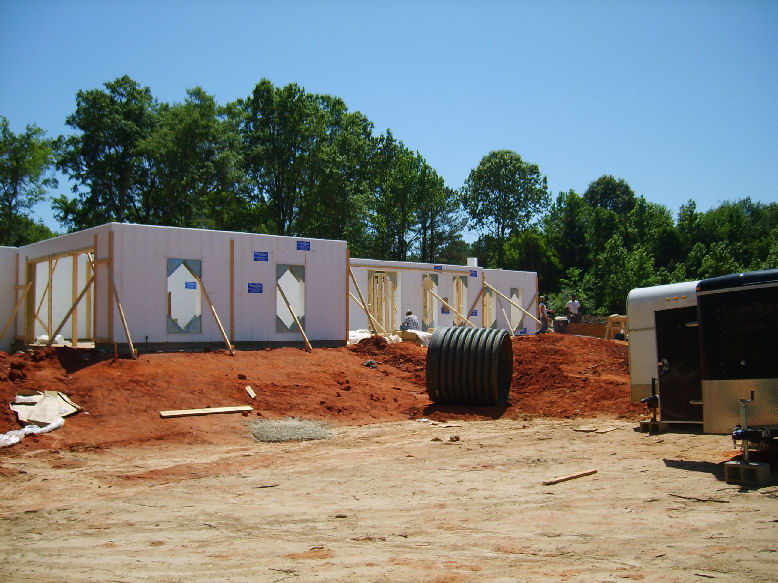 Assembled and braced ICF walls