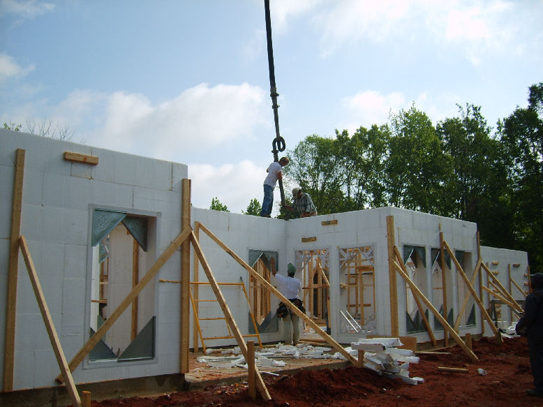 Pumping concrete into ICF walls